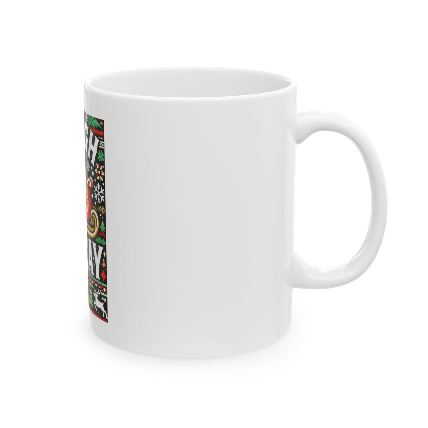 Sleigh Christmas Ceramic Mug - Festive Holiday Drinkware for Coffee Lovers